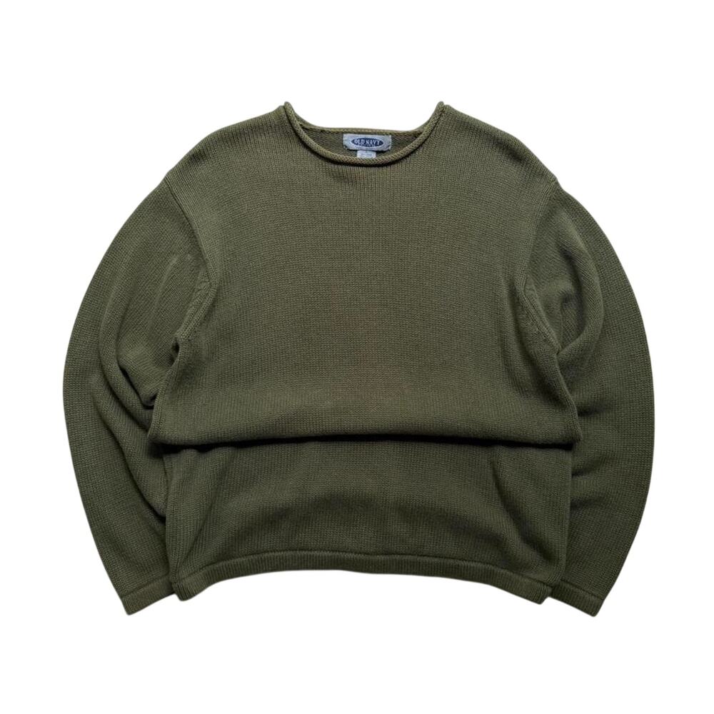 Vintage Old Navy Men's L Knit Sweater Green